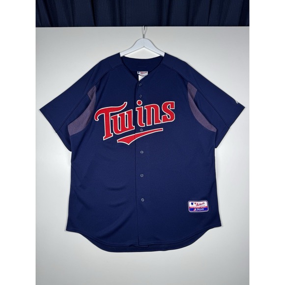 Majestic Other - + Vintage Minnesota Twins Navy Blue Authentic Majestic Baseball Jersey Men's XL
